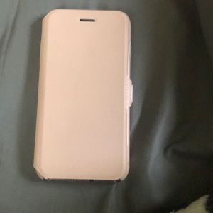 Pink iPhone 8+ flip cover phone case